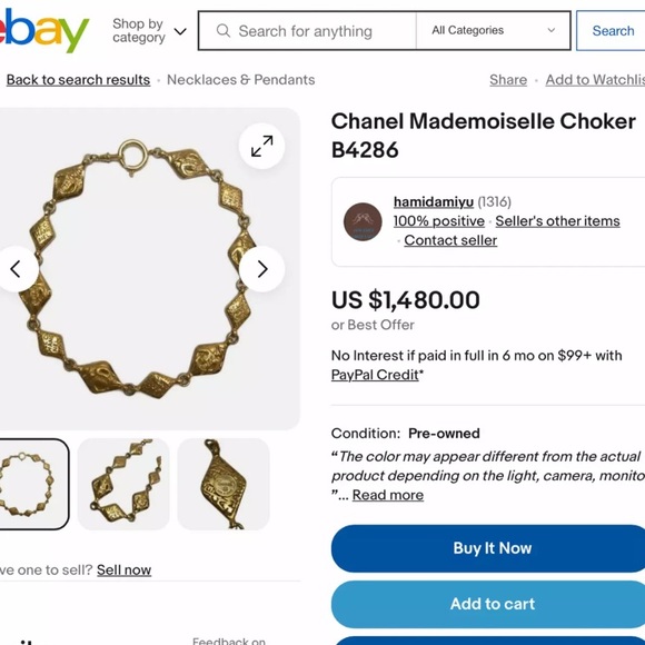 ✨ Rare CHANEL Vintage Coco Mademoiselle Necklace - Picture 7 of 9